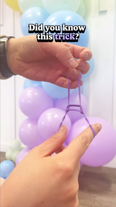 House of Party | 🎈 Balloon Garland Hack Alert! 🎈 Did you know you can easily add 5” balloons to your garland using an elastic band? It’s a… | Instagram Wedding Balloon Arrangements, Balloon Arch Stand Ideas, How To Add Flowers To Balloon Garland, Non Balloon Backdrop, How To Make A Balloon Arch Diy Easy, Ballon Arch Back Drop, Sweet 16 Balloon Arch, Mini Balloon Arch, How To Make Balloon Garland