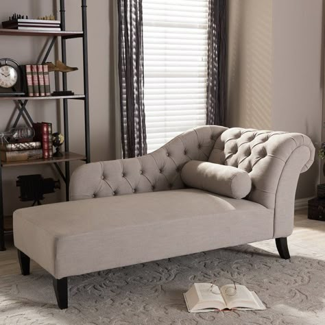 Bedroom Reading Chair, Chaise Lounge Bedroom, Modern Chaise Lounge, Tufted Chaise Lounge, Modern Chaise, Lounge Chair Bedroom, Furnitur Ruang Keluarga, Bedroom Nook, Upholstered Chaise