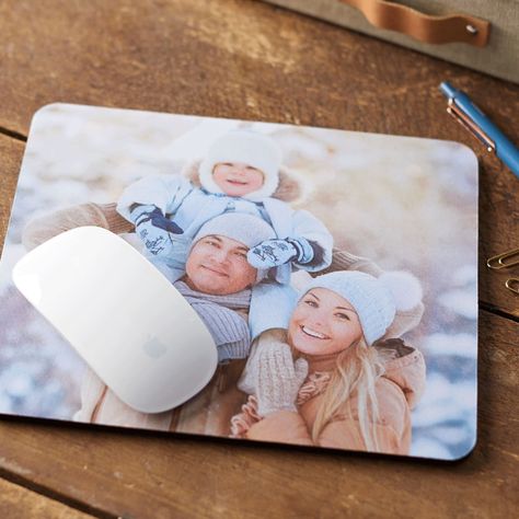 Create custom mouse pads complementing our existing designs with the photos of your choice. Personalized mouse pads are the perfect fun gift or office accessory. Diy Mouse Pad With Wrist Rest, Mouse Pad Sublimation Ideas, Personalized Office Gifts, Teacher Mouse Pad Design, Mouse Pad With Wrist Support, Personalized Mouse Pad, Custom Mouse Pads, Mouse Mat, Mouse Pads