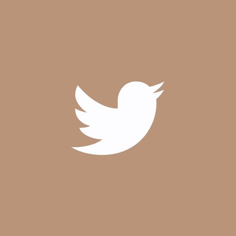 Twitter Widget Icon, Brown Twitter Icon, Beige Twitter Icon, Twitter Icon Ideas, Twitter Icon Aesthetic, Twitter App Icon, Brown Ios, Beige Icons, Twitter Logo