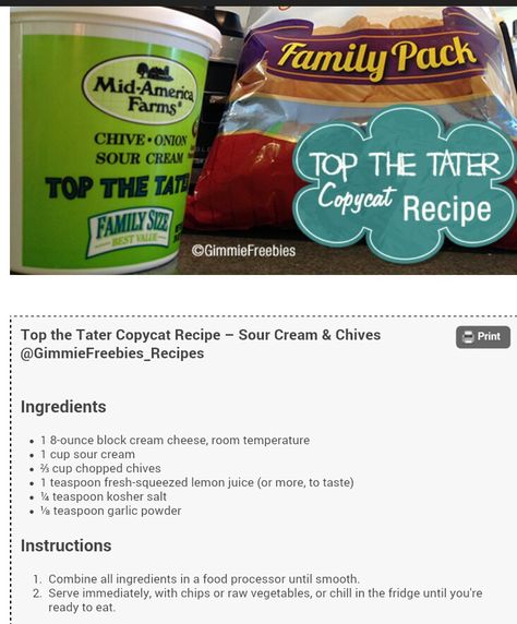 Top The Tator Recipes, Homemade Top The Tator, Top The Tater Copycat, Top The Tator Chip Dip, Top The Tater Copycat Recipe, Top The Tater Recipe, Chip Dips, Chip Dip Recipes, Relish Tray