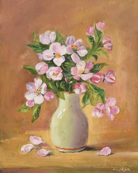 Marjorie Wilson Paintings For Grandma, Canvas Art Painting Acrylic, Art Value, Wilson Art, Paintings Artwork, Flowers In A Vase, Flower Painting Canvas, Canvas Painting Designs, Watercolor Flower Art