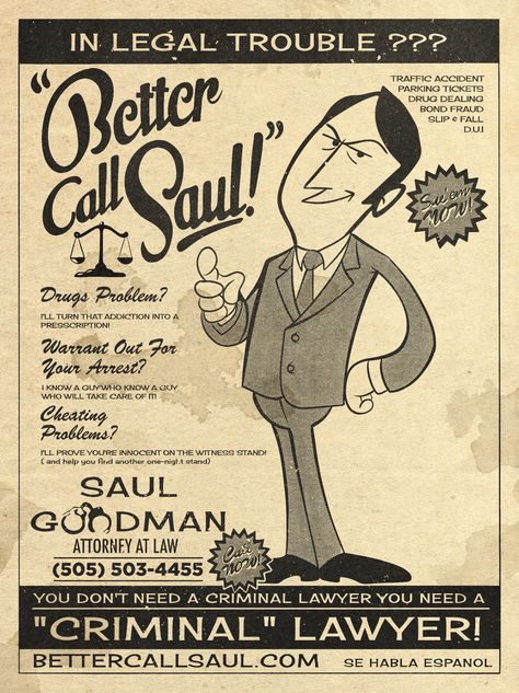 Vintage Better Call Saul tv shows advertisement newspapers.

Movie Posters -  Better Call Saul Wall Decor -  Room Decor Posters - Vintage Pictures - Wall Decor - Wall Art - Wall Decor - Home Decor - Living Room Decor.

#MoviePoster #wallDecor #roomDecor #wallart #homedecor Better Call Saul Posters Art, Ads Poster, Advertisement Poster, Saul Goodman, Call Saul, Better Call Saul, Ad Art, Wall Decor Pictures, Advertising Poster