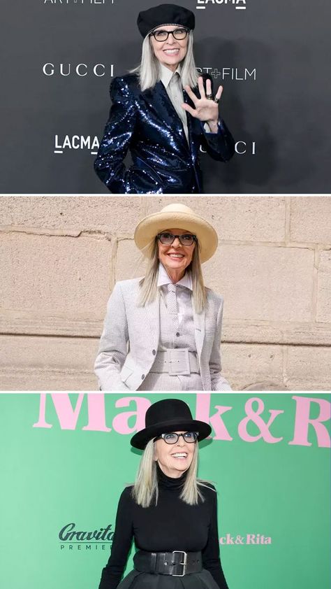 Diane Keaton Outfits, Outfits To Recreate, Classic Tuxedo, Outfits To Copy, Hollywood Style, Diane Keaton, Body Hair Removal, Lip Hair, Best Outfits