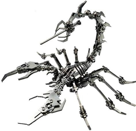 Amazon.com: PUOSUO 3D Metal Puzzle Scorpion DIY Model Kit, Puzzle Jigsaw Scorpion King 3D Stainless Steel Ornaments : Toys & Games Insect Jewelry Diy, Robot Insect, Scorpion King, 3d Jigsaw Puzzles, Metal Puzzles, Toy Diy, Body Joints, Small Palms, Animal Puzzle