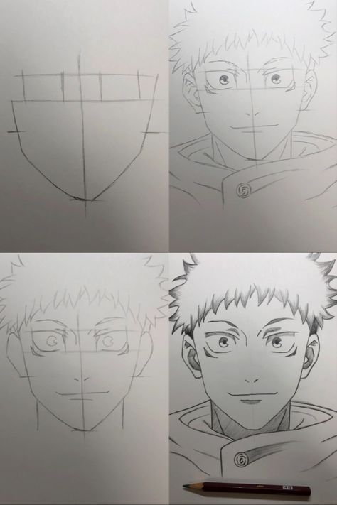 Itadori Yuji : https://youtu.be/xF804l_47q8 Itadori Drawing Easy, How To Draw Itadori, Jjk Sketches Easy, Anime Sketch Tutorial Step By Step, Yuji Itadori Tattoo, Yuji Itadori Sketch, Yuji Sketch, Itadori Sketch, Yuji Itadori Drawing