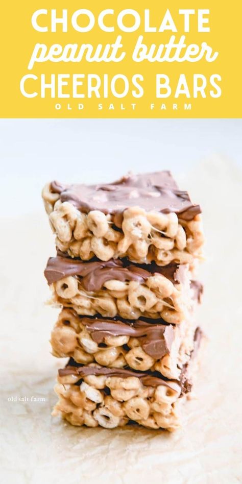 Snacks To Make With Cheerios, Cherrios Bars No Peanut Butter, Chocolate Cheerio Bars, Cheerio Bars Peanut Butter, Cherios Recipes No Bake, Things To Make With Cheerios, Cherrios Bars Marshmallow, Recipes With Cheerios, Cheerio Snacks