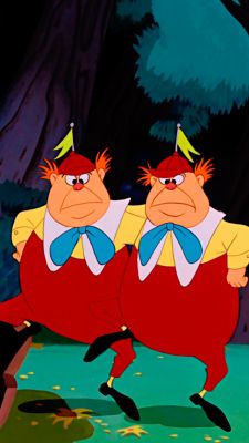 ALICE IN WONDERLAND - DISNEY Alice And Wonderland Cartoon, Tweedle Dee And Tweedle Dum, Tweedle Dee Tweedle Dum, Alice In Wonderland Cartoon, Alice In Wonderland 1, Alice In Wonderland Crafts, Alice In Wonderland Room, Tweedle Dum, Alice In Wonderland 1951