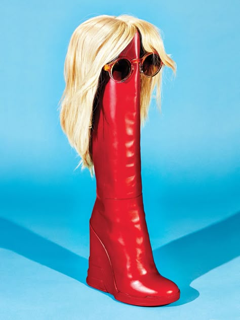 Fall's Biggest Trends: Go-Go Boots - Prada boot New York Magazine, Gogo Boots, Prop Styling, Red Boots, Glam Rock, Pics Art, Photography Inspo, Fashion Shoot, Still Life Photography