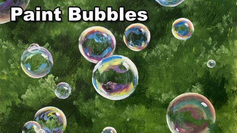 Beginner Drawing & Painting Lessons — Online Art Lessons Letters On Canvas, Painting Bubbles, Bubbles Painting, Paint Bubbles, Paint Realistic, Bubble Painting, Canvas Letters, Simple Leaf, Acrylic Painting Lessons