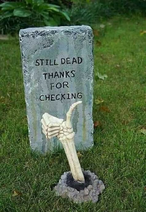 Tombstone, Skeleton, Halloween, Funny