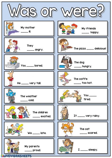 Was or were online worksheet. You can do the exercises online or download the worksheet as pdf. Is Was Are Were Worksheet, Was And Were Worksheets For Grade 1, Was Were Worksheet For Class 1, Was Or Were Worksheets, Was And Were Grammar, Was Were Worksheet Grade 2, Was Were Worksheet For Kids, Was Were Grammar, Was Were Exercises