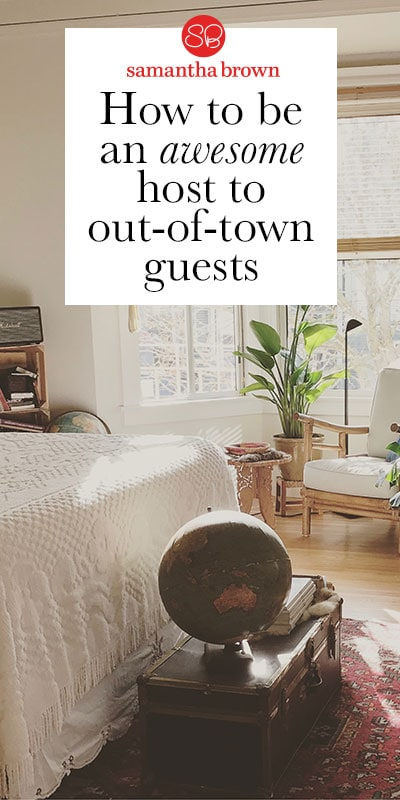 The best tips for being an awesome host or houseguest - Samantha Brown's Places to Love House Guest Basket, Guest Room Baskets, Guest Welcome Baskets, Guest Basket, Guest Room Essentials, Cozy Guest Rooms, Welcome Basket, Entertaining House, Hosting Guests