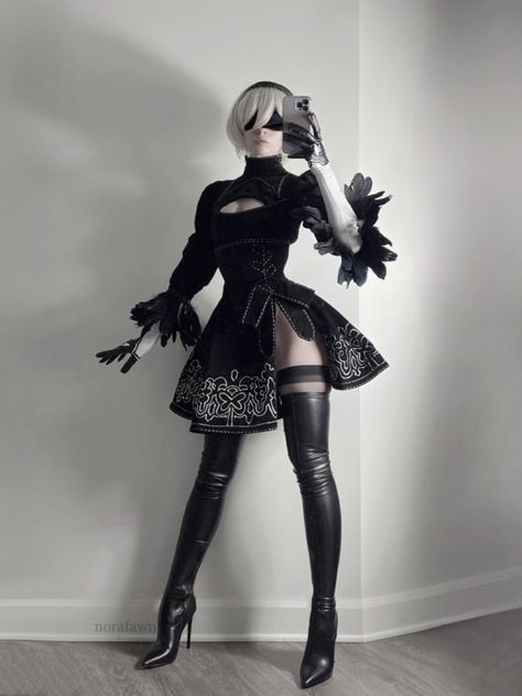 Nier Automata Cosplay, 2b Cosplay, Anime Cosplay Ideas, 2b Nier Autómata, Universal Language, Nier Automata, Washi Tapes, Cute Cosplay, Cosplay Outfits