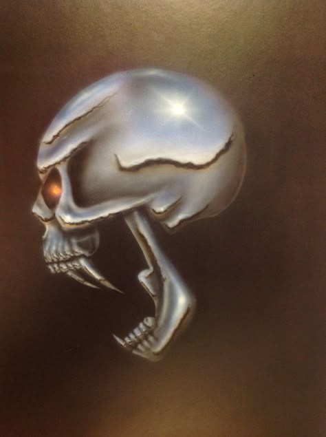 Chrome skull Chrome Skull Tattoo, Chrome Graffiti, Chrome Skeleton, Punk Visual Art, Chrome Tattoo, Dracula 2000, Airbrush Skull, Chrome Skull, Silver Surfer Comic