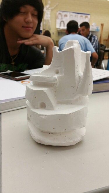 Subtractive Abstract sculpture in plaster Plaster Sculpture Ideas, Subtractive Sculpture, Intro To Art, Middle School Art Projects, Painting Stuff, 3d Ideas, Plaster Sculpture, Clay Work, Plaster Molds