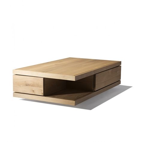 Industry West Oak Flat Coffee Table Center Table Living Room, Drawers Design, Modern Home Office Furniture, Basement Furniture, Industry West, Classy Living Room, Coffee Table Base, Table With Drawers, Coffee Table With Drawers