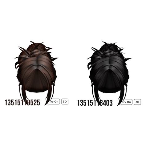 Roblox Brown Bun Codes, Roblox Messy Bun Hair Codes, Berry Avenue Codes Hair Bun, Roblox Id Hair Black, Bun Codes Berry Ave, Brown Hair Roblox Id, Code Brookhaven, Black Bun, Black Hair Bun