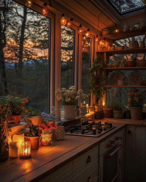 Wood Candle, A Kitchen, Stove, Follow Us, Cottage, Candles, Wood, Plants, On Instagram