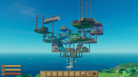 Steam Community :: Guide :: Building Raft on Single Foundation Raft Builds, Raft Building, The Shark, Building Ideas, Design Model, Rafting, Game Design, Steam, Floating