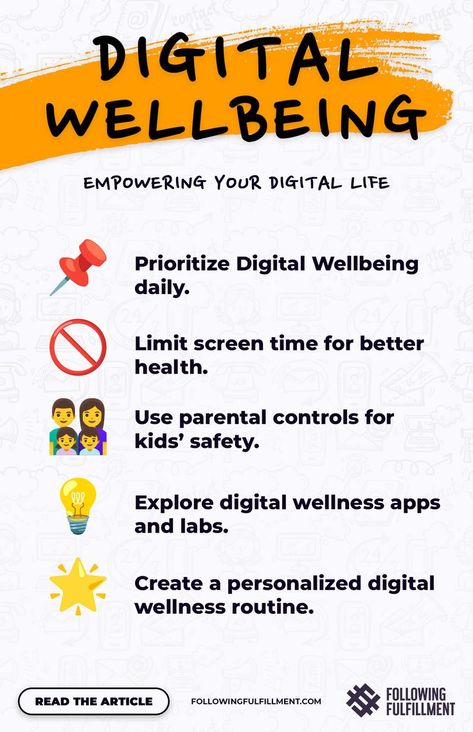 Discover the essential Digital Wellbeing Keypoints to maintain a healthy balance with technology. Tips for reducing screen time and improving mental health. Digital Wellbeing, Improving Mental Health, Wellbeing Quotes, Digital Minimalism, Wellness Apps, Limiting Screen Time, Technology Tips, Deep Breathing Exercises, Digital Detox