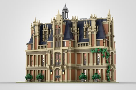 LEGO MOC: THE RENAISSANCE CASTLE Minecraft Brick Mansion, Lego Mansion Ideas, Lego House Exterior, Minecraft Chateau, Batman Minecraft, Lego Mansion, Minecraft Brick, Big Lego, Lego Inspiration