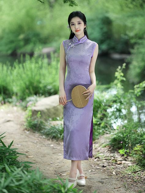 Chinese Clothing Traditional, Chinese Fancy Dress, Ancient Chinese Dress, Qipao Cheongsam, Modern Hanfu, Hanfu Dress, Qipao Dress, Asia Girl, Cheongsam Dress