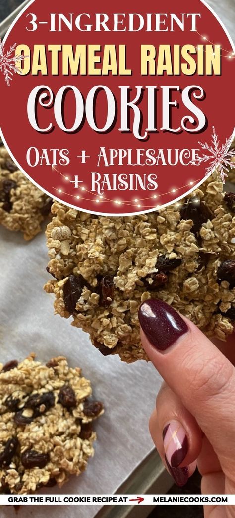 Low Cal Oatmeal Raisin Cookies, Things To Make With Oats Easy Recipes, Apple Banana Oatmeal Cookies, Raisin Oatmeal Cookies Healthy, Easy Oatmeal Raisin Cookies Healthy, 3 Ingredient Oatmeal Raisin Cookies, Oatmeal Raisin Cookies Quaker Oats, Applesauce Oatmeal Raisin Cookies, Easy Oatmeal Raisin Cookies Quick Oats