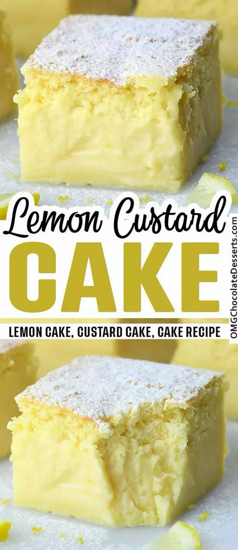 Banana Custard Cake Recipe, Vanilla Desserts Recipes, Dessert Recipes With Lemon, Dessert Recipes That Use A Lot Of Milk, Birds Custard Powder Recipes, March Dessert Ideas, Cheap Easter Desserts, Butterless Desserts, Lemon Desserts With Fresh Lemons