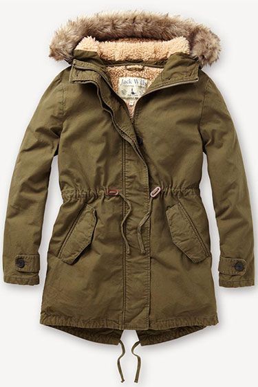 Fresh Coats: 10 Winter Coat Trends Under $300: Parka Recreation. Jack Wills parka, $248, jackwills.com Winter Coat Trends, Coat Styles, Coat Trends, Moncler Jacket, Fashion Articles, Parka Coat, Harpers Bazaar, Style Profile, Fall Winter Outfits