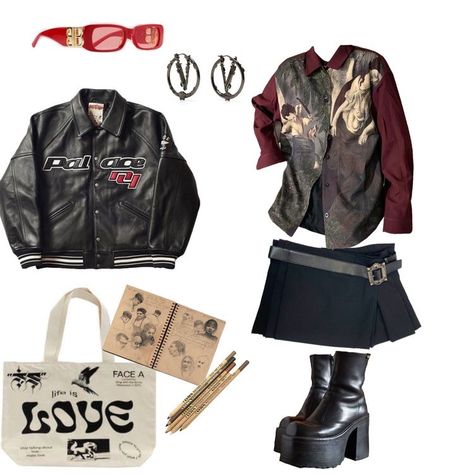 Outfits With Platform Boots, Gryffindor Outfit Aesthetic, Mood Clothes, Fashion Marketing, Outfit Look, Todays Outfit, Alternative Outfits, Stage Outfits, Colourful Outfits