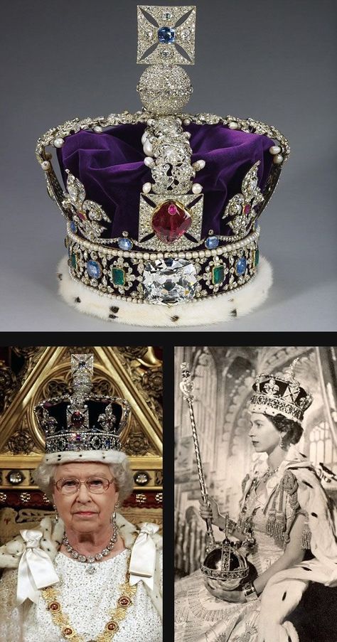 Queen Elizabeth Crown, Queen Elizabeth Photos, British Crown Jewels, Young Queen Elizabeth, Royal Crown Jewels, Royal Crowns, Royal Family England, Royal Tiaras, Elisabeth Ii