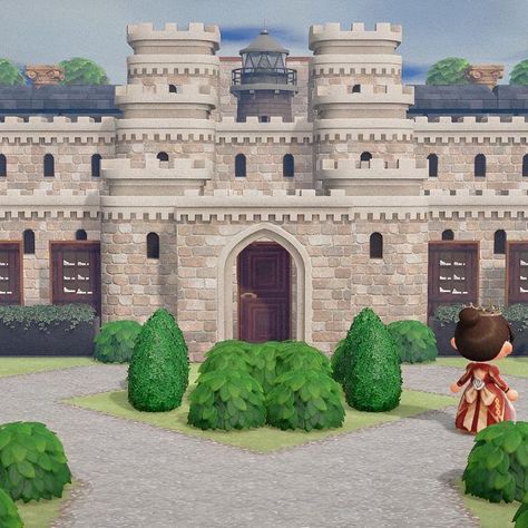 Michelle 👑 ACNH Addict on Instagram: "🏰 Borrekens Castle 🏰 Welcome back to part two of my castle series! This time around I’m taking a page from my sweet friend Mel’s book and collaborating with some of you amazingly talented people to show off some interiors. To kick us off, my sweet friend @saracita.acnh created this beautiful interior for the first castle from my last series. #acnhexterior #acnhinteriors #acnhterraforming #acnhaesthetic #crossingcreations Animal crossing ACNH castle eleg Castle House Animal Crossing, Acnh Castle Build, Acnh Castle Ideas, Animal Crossing Castle Ideas, Acnh Castle House, Borrekens Castle, Acnh Castle Island, Animal Crossing Kingdom, Acnh Kingdom