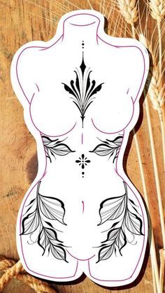 Japanese Tattoo Black And Grey Full Back, Body Tattoo Ideas Female, Blumttt Tattoo, Free Spirited Tattoos Ideas, Female Abdomen Tattoo, Body Symmetry Tattoo, Tattoo Ideas Fantasy Art, Simple Back Piece Tattoo, Small Blackwork Tattoo Simple