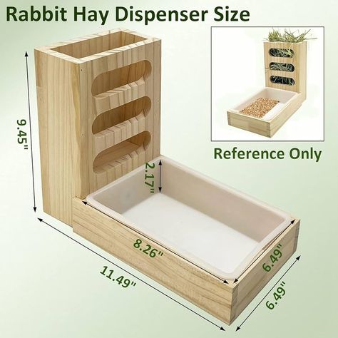 LOVIVER Rabbit Hay Feeder with Litter Box, Hay Rack Feeder, Bunny Hay Holder for Bunny, Hamster : Amazon.co.uk: Pet Supplies Hay Holder, Bunny Litter, Rabbit Hay Feeder, Hay Box, Rabbit Litter Box, Rabbit Feeder, Hay Rack, Good Eating Habits, Box Bunny