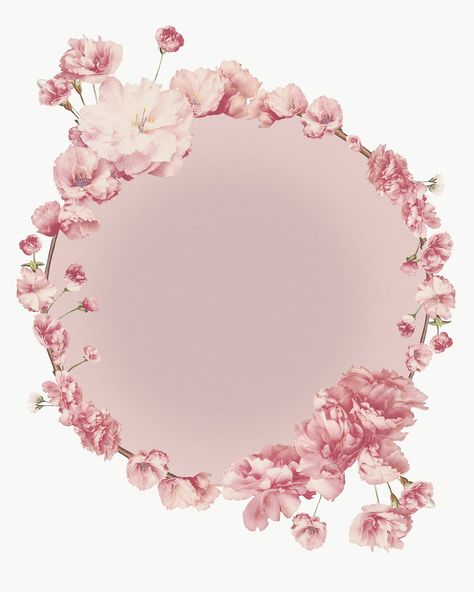 Pink Back Rounds, Pink Flower Background Design, Round Floral Background, Wedding Invitation Background Design, Pink Border Frame, Invitation Background Design, Flower Round Frame, Pink Flower Background, Round Frame Design