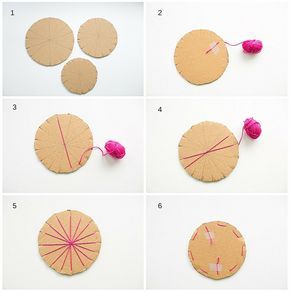 hello, Wonderful - EASY CARDBOARD CIRCLE WEAVING FOR KIDS Sewing Pajamas, Recycle Cardboard, Circle Weaving, Circle Loom, Circular Weaving, Weaving For Kids, Kids Thanksgiving, Knitting Tutorials, Knit Stitches