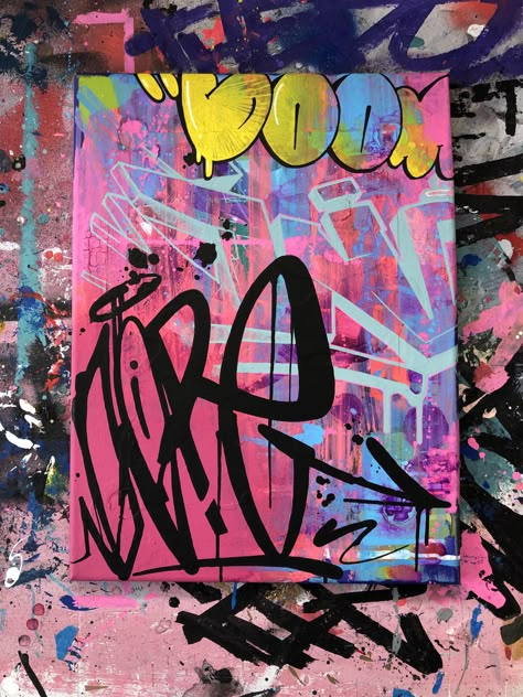 Graffiti Canvas Art, Style Hacks, Artwork Ideas, Graffiti Style Art, Graffiti Painting, Street Life, Graffiti Drawing, Tableau Art, Art Easy