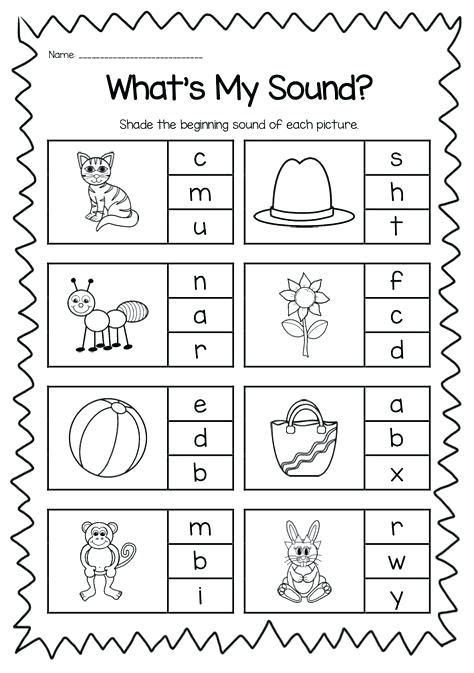 Letter Sound Matching Worksheet, First Letter Of The Picture Worksheet, January Morning Work, Beginning Sounds Kindergarten, Initial Sounds Worksheets, Letter Sounds Kindergarten, Digraph Worksheets, Digraphs Worksheets, Phonics Worksheets Free