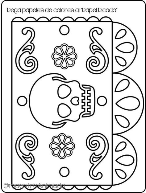 Dia De Los Muertos Crafts Ideas, Dia De Los Muertos Decorations Ideas, Spanish Classroom Activities, November Crafts, Preschool Projects, Aesthetic Letters, Art Exhibits, Preschool Learning Activities, Family Halloween