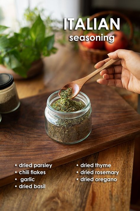 Homemade Italian Seasoning, Homemade Ranch Seasoning, Homemade Fajita Seasoning, Spices Recipes, Spice Blends Recipes, Homemade Sauce Recipes, Spice Mix Recipes, Seasoning Blends, Condiment Recipes