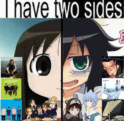 I Have Two Sides, Azumanga Daioh, Having No Friends, Weezer, Silly Images, Im Going Crazy, Silly Pictures, A Pencil, Silly Cats