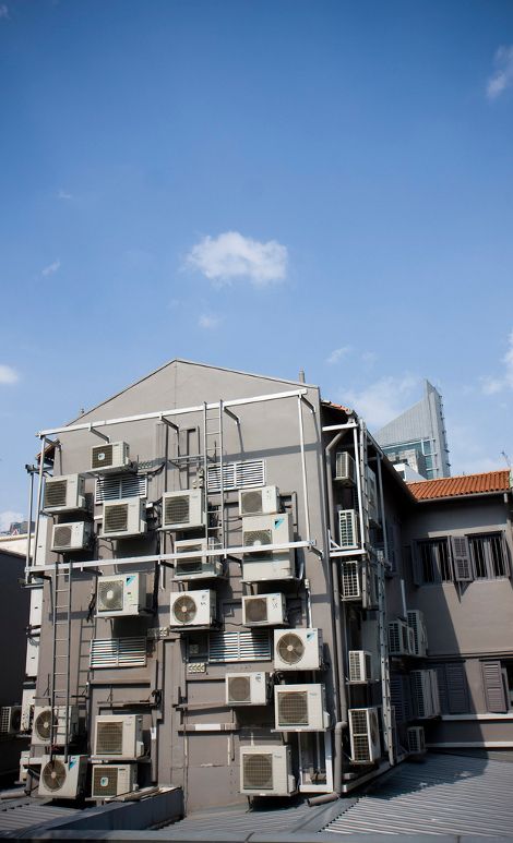 A look at some of the worse looking buildings with more air conditioners than you can throw a stick at. Take a look at them with The Air Con Co. Air Conditioning Humor, Hvac Humor, Plumbing Humor, Hvac Business, Hvac Hacks, Air Conditioner Repair, Furnace Repair, Air Conditioning Repair, Air Conditioning Installation