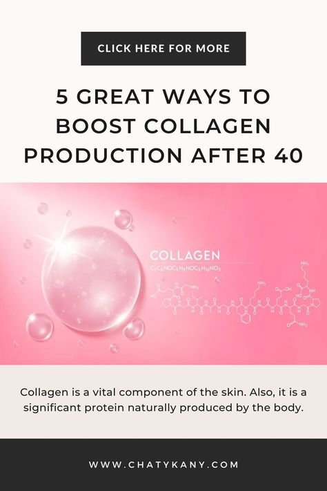 5 GREAT WAYS TO BOOST COLLAGEN PRODUCTION AFTER 40 Ways To Look Younger, Forty And Fabulous, Boost Collagen, Collagen Booster, Skin Collagen, Boost Collagen Production, Collagen Production, Sagging Skin, Look Younger