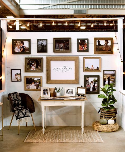 Photography Display Booth, Photographer Wedding Fair Stand, Photo Booth Marketing Ideas, Wedding Photographer Booth Bridal Show, Photographer Display Booth, Photographer Trade Show Booth, Wedding Show Photography Booth Display, Photography Wedding Expo Booth, Photography Vendor Booth Ideas Photographers