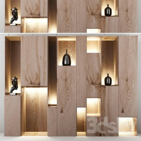 Wardrobe Wood, Wardrobe Display, Display Cabinet Design, Lcd Panel Design, Wall Display Cabinet, Wall Panel Design, Lobby Design, Display Cabinets, Partition Design