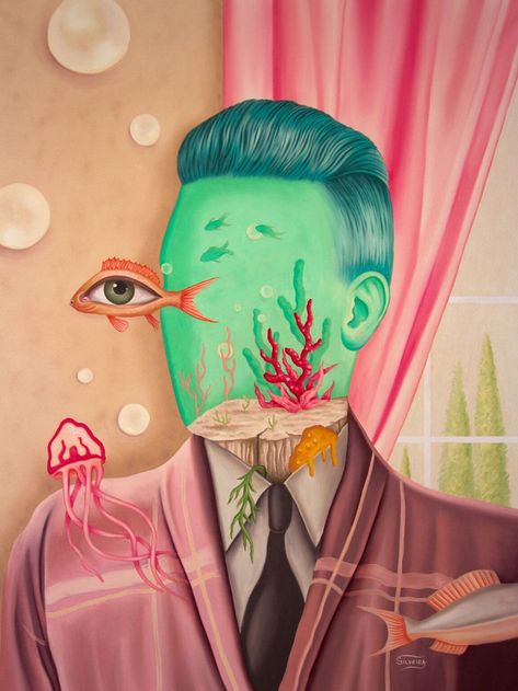 Human Anatomy and Decomposing Flora Unveil a Surreal Mix of Dreams and Feelings in Rafael Silveira’s Portraits | Colossal Surreal Portraits, Surealism Art, Surreal Portrait, Surreal Artwork, Colossal Art, Surrealism Painting, Lowbrow Art, Wow Art, Pop Surrealism