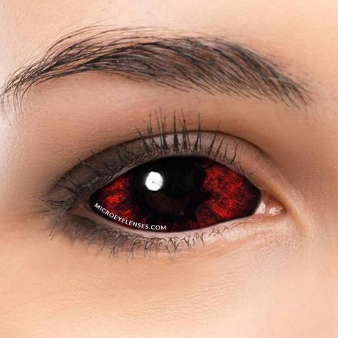 Red Eyes Contacts, Fx Makeup Ideas, Sclera Contacts, Fae King, Character Design Hair, Alien Eyes, Aesthetic Person, Change Your Eye Color, Makeup For Halloween