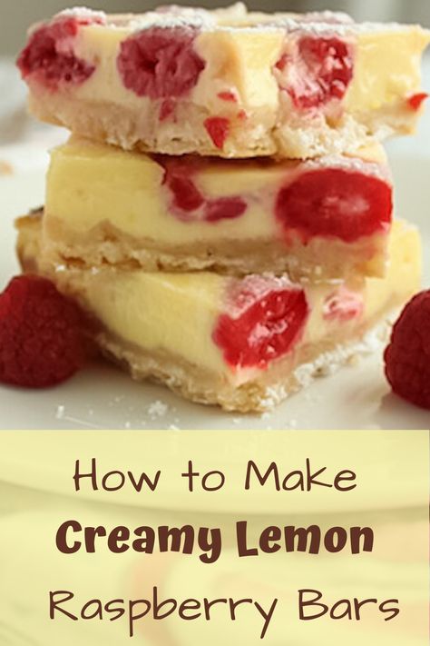 Lemon Raspberry Desserts, Raspberry Lemon Bars, Unusual Desserts, Lemon Raspberry Bars, Creamy Lemon Squares, Shareable Desserts, Unusual Dessert, Raspberry Cheesecake Bars, Lemon Bars Easy