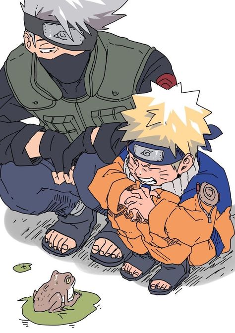 Naruto And Kakashi, Kakashi And Naruto, Kakashi X Naruto, Naruto Team 7, Naruto Teams, Naruto Fanart, Kushina Uzumaki, Kakashi Sensei, Hatake Kakashi